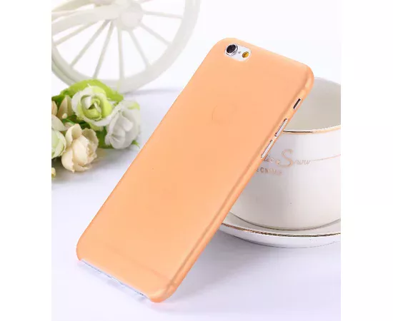 Ультратонкий чехол "Ultrathin 0.3mm" оранжевый для iPhone 6/6S