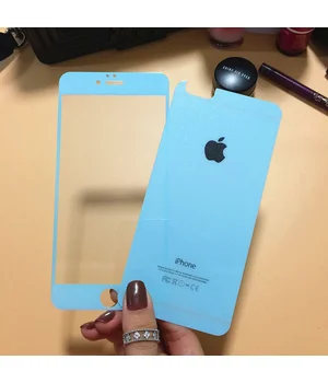 Переднее+заднее бирюзовое стекло для iPhone 6/6S