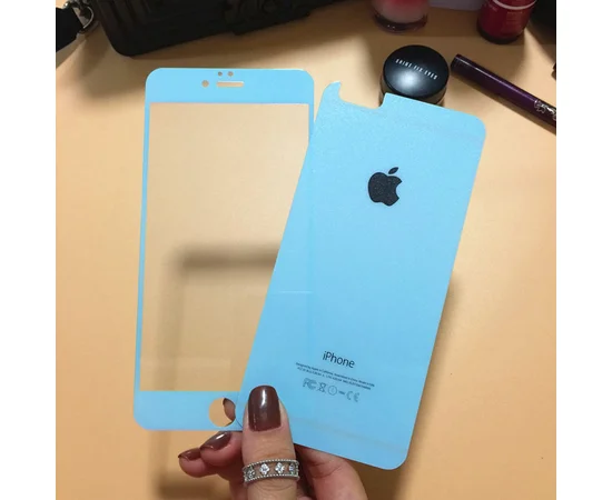 Переднє + заднє бірюзове скло для iPhone 6 / 6S