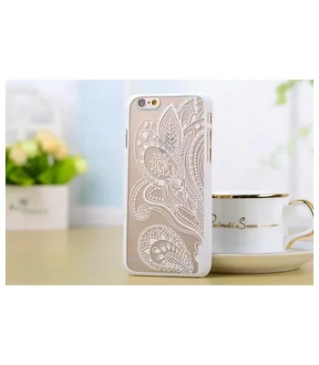 Чехол "Узор" пластиковый для iPhone 6 Plus/6S Plus белый