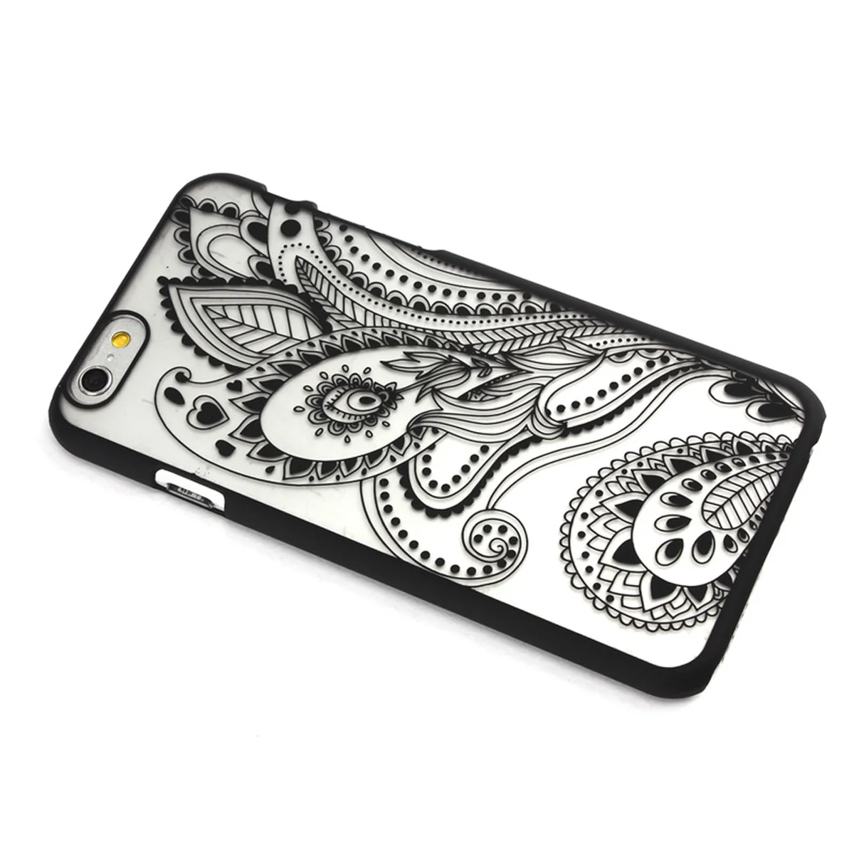 Чехол "Узор" пластиковый для iPhone 6 Plus/6S Plus черный