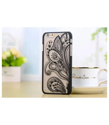 Чехол "Узор" пластиковый для iPhone 6 Plus/6S Plus черный