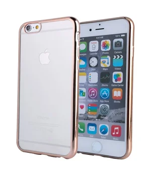 Силиконовый золотой чехол прозрачный для iPhone 6/6S Силиконовый золотой чехол прозрачный для iPhone 6/6S