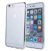 Силиконовый серебряный чехол прозрачный для iPhone 6 Plus/6S Plus