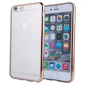 Силіконовий золотий прозорий чохол для iPhone 6/6S