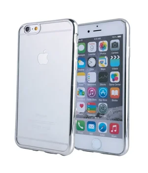 Силіконовий срібний чохол прозорий для iPhone 6 Plus / 6S Plus