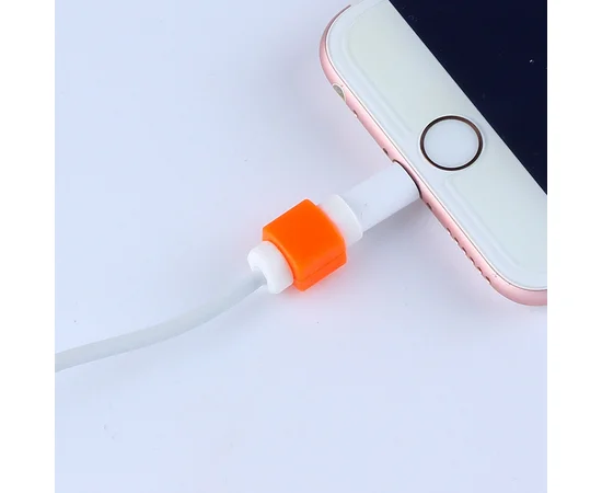 Захист помаранчева для USB кабелю iPhone