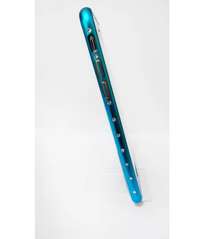 Алюмінієвий ультратонкий блакитний бампер зі стразами для iPhone 6 / 6S