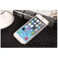 Алюминиевый ультратонкий золотой бампер со стразами для iPhone 6/6S