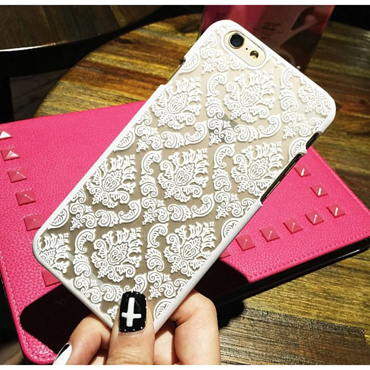 Пластиковый белый чехол "Винтаж" для iPhone 6/6S