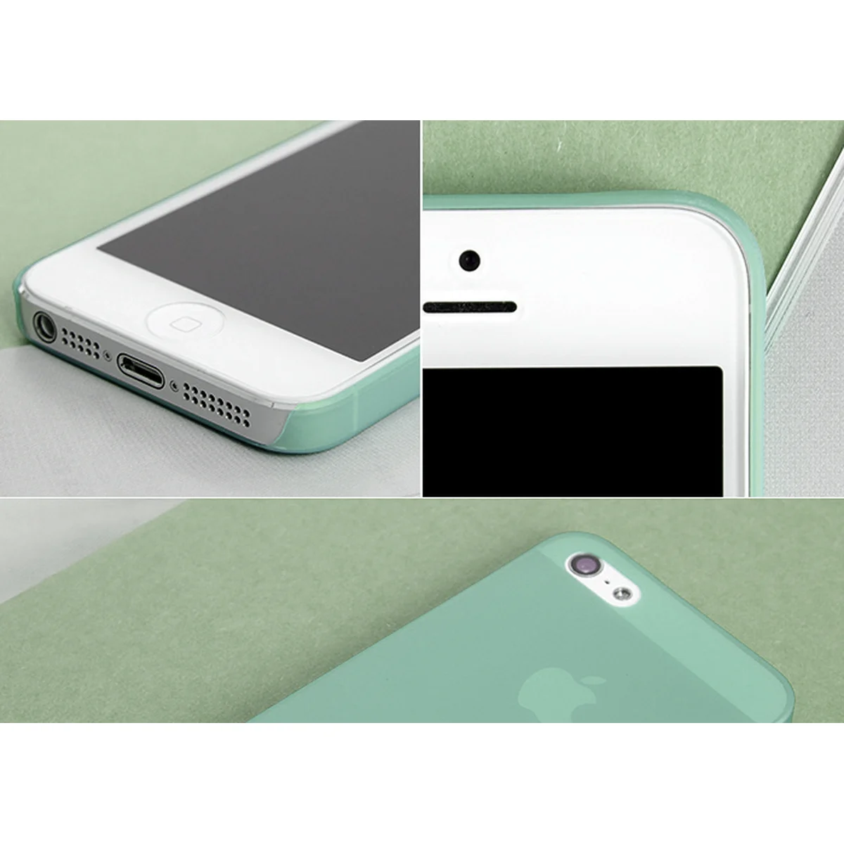 Ультратонкий чехол "Ultrathin 0.3mm" зеленый для iPhone 4/4S