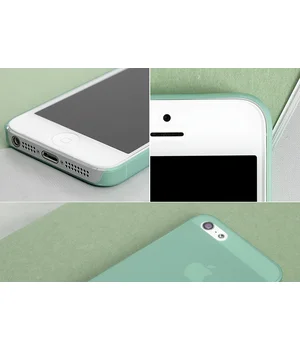 Ультратонкий чехол "Ultrathin 0.3mm" зеленый для iPhone 4/4S