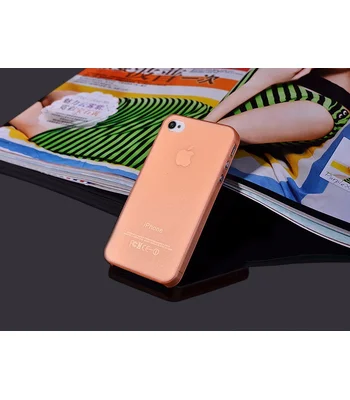 Ультратонкий чохол "Ultrathin 0.3mm" помаранчевий для iPhone 4 / 4S
