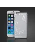 Чехол "Бабочка" пластиковый для iPhone 6 Plus/6S Plus серебряный со стразами