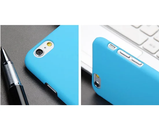 Чехол "Soft touch" пластиковый для iPhone 6 Plus/6S Plus бирюзовый