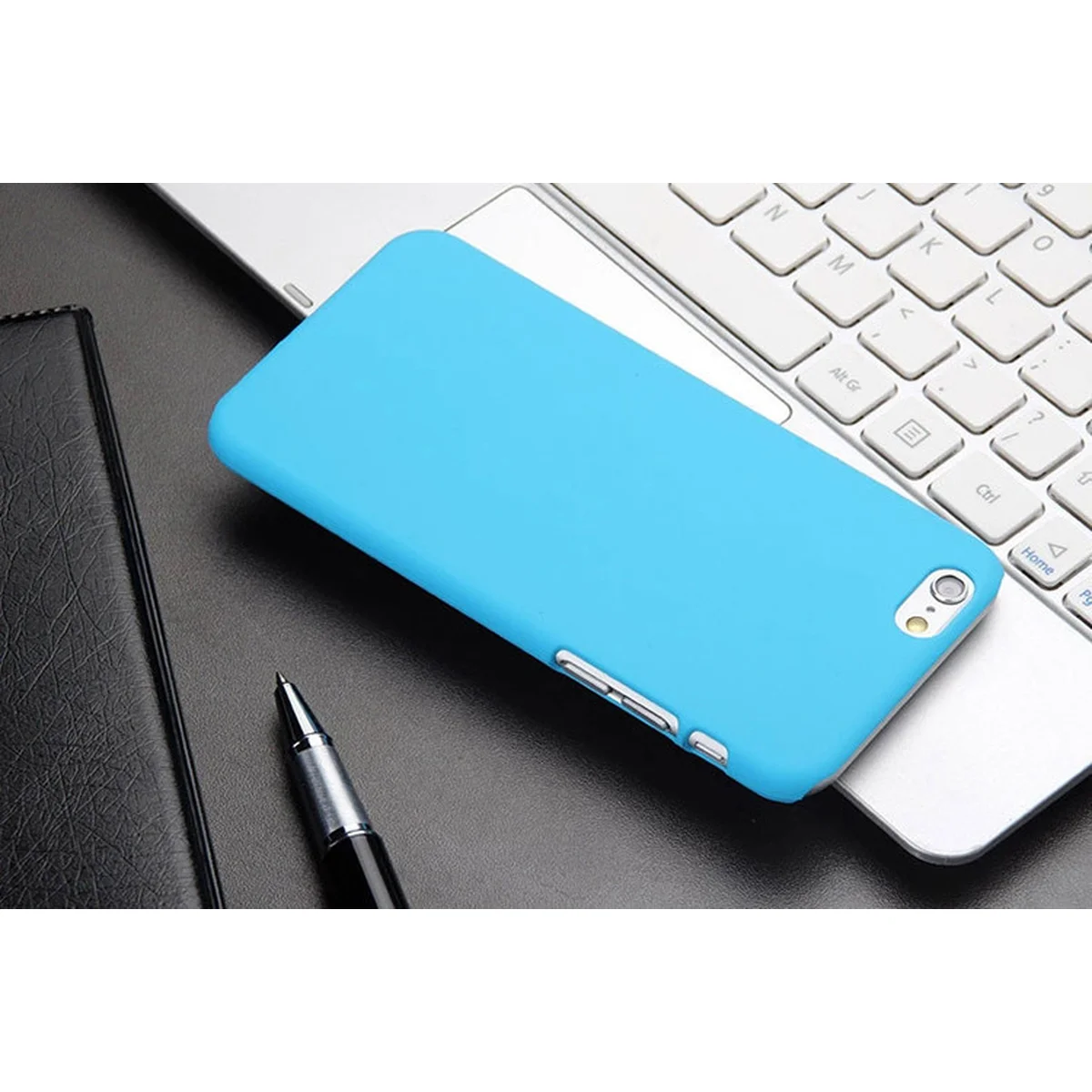 Чехол "Soft touch" пластиковый для iPhone 6 Plus/6S Plus бирюзовый