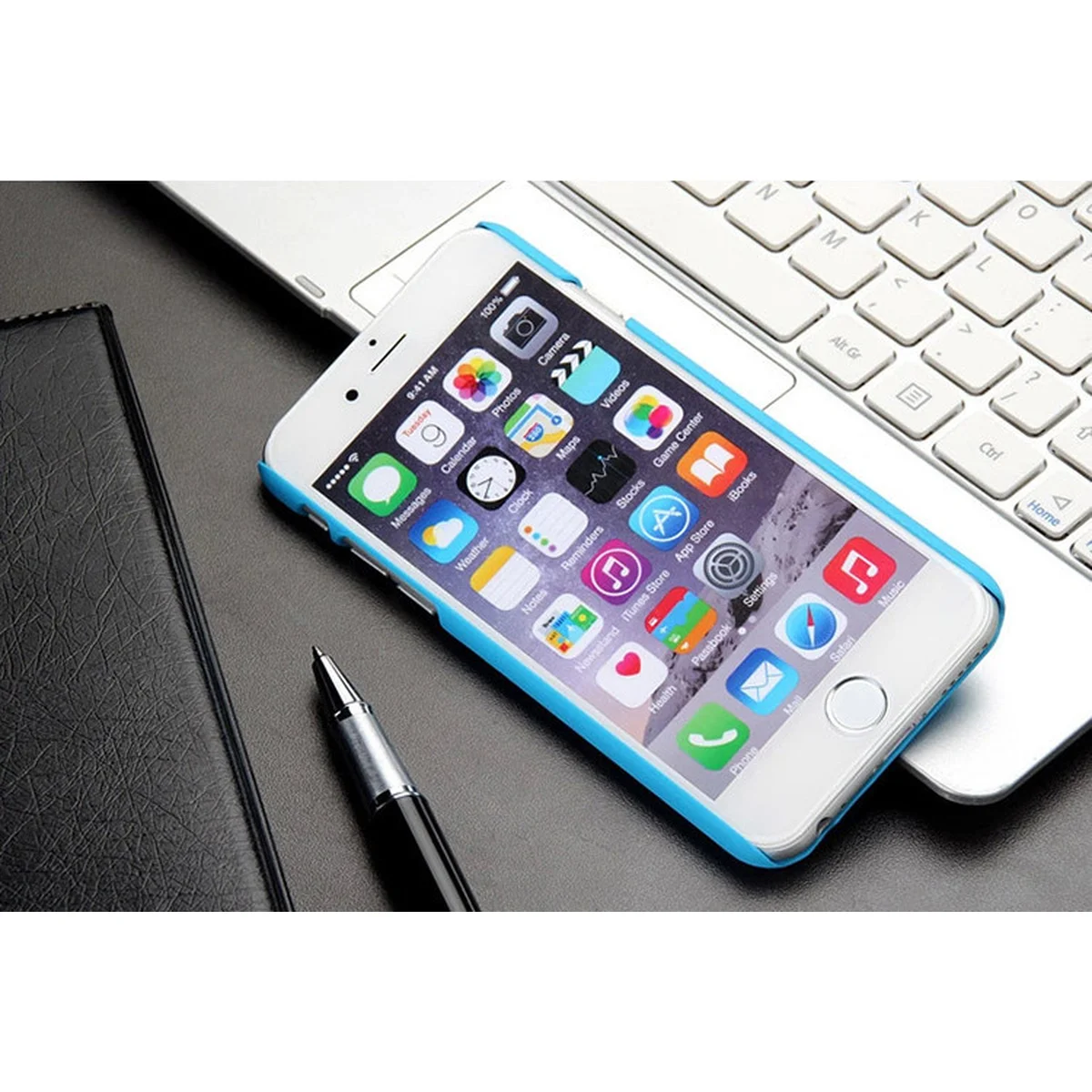 Чехол "Soft touch" пластиковый для iPhone 6 Plus/6S Plus бирюзовый