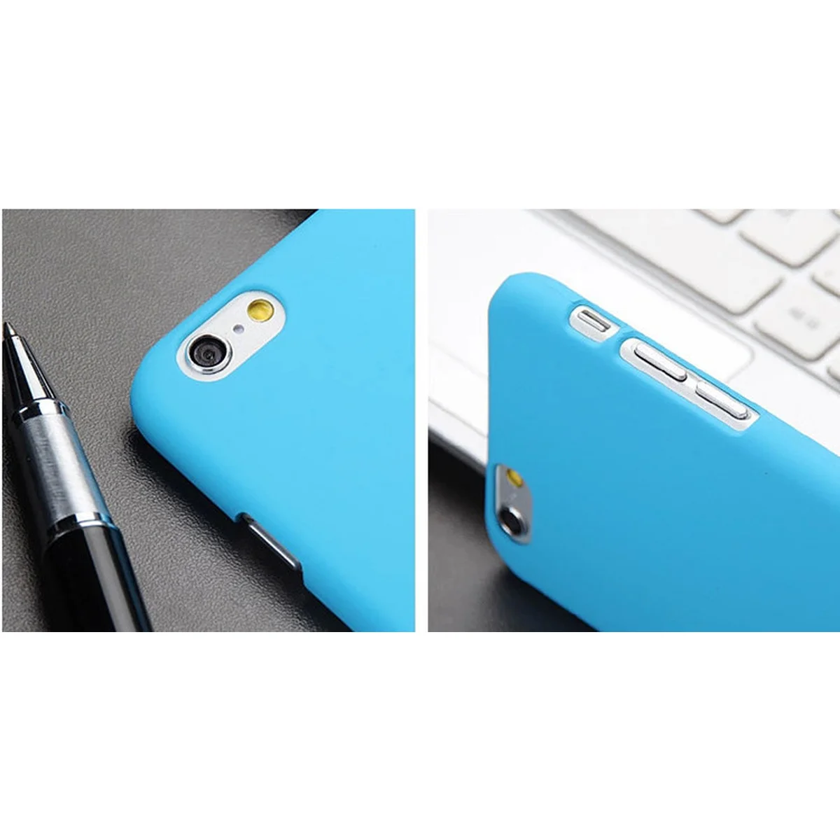 Чехол "Soft touch" пластиковый для iPhone 6 Plus/6S Plus бирюзовый