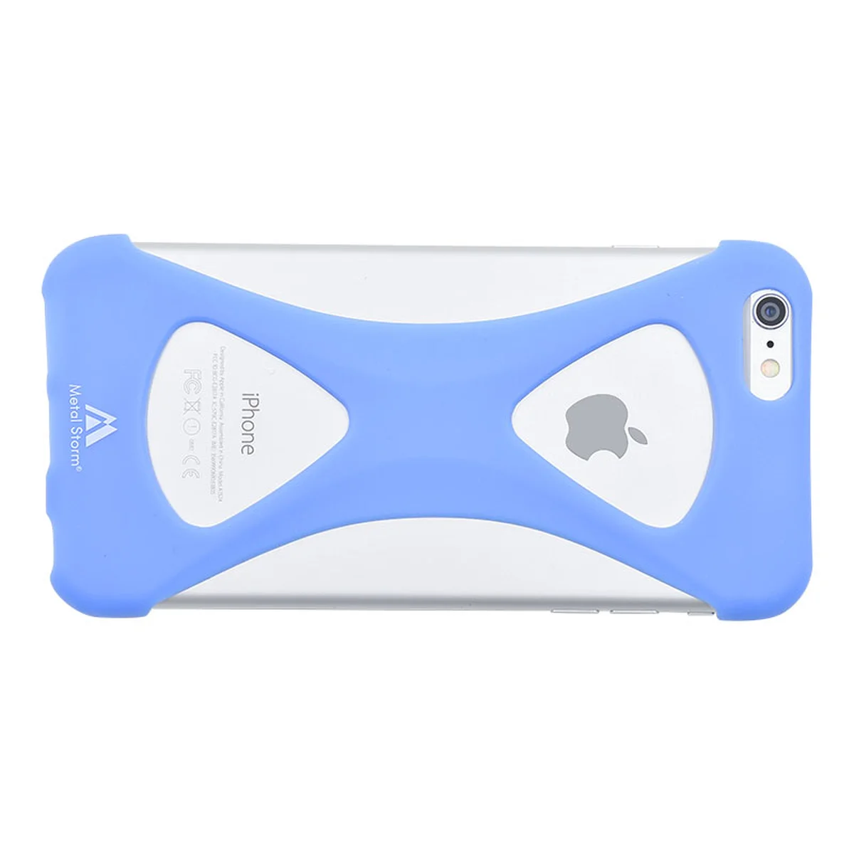 Силіконовий бампер soft touch "Metal Storm" блакитний для iPhone 6 Plus / 6S Plus