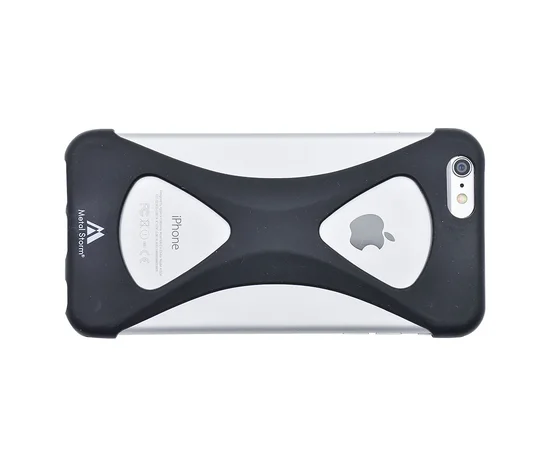 Силіконовий бампер soft touch "Metal Storm" чорний для iPhone 6 Plus / 6S Plus