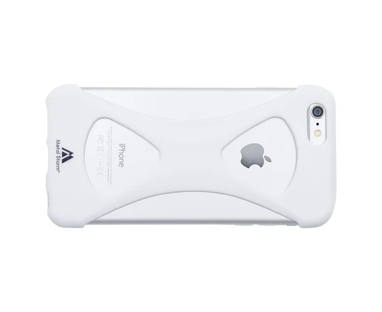 Силиконовый бампер soft touch "Metal Storm" белый для iPhone 6 Plus/6S Plus