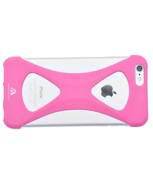 Силіконовий бампер soft touch "Metal Storm" рожевий для iPhone 6 Plus / 6S Plus