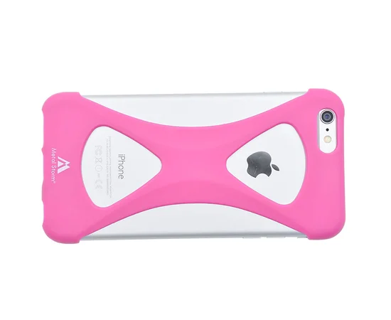 Силіконовий бампер soft touch "Metal Storm" рожевий для iPhone 6 Plus / 6S Plus