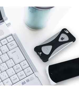 Силіконовий бампер soft touch "Metal Storm" чорний для iPhone 6 Plus / 6S Plus