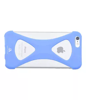 Силиконовый бампер soft touch "Metal Storm" голубой для iPhone 6 Plus/6S Plus