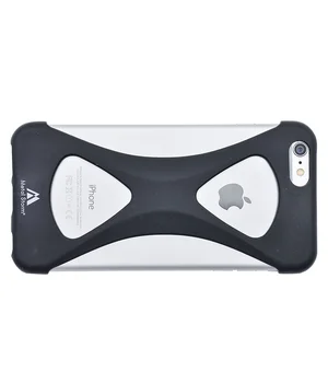 Силиконовый бампер soft touch "Metal Storm" черный для iPhone 6 Plus/6S Plus