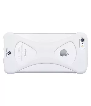 Силиконовый бампер soft touch "Metal Storm" белый для iPhone 6 Plus/6S Plus
