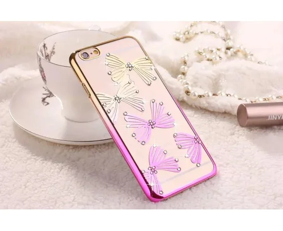 Чохол "Бантики" пластиковий для iPhone 6 Plus / 6S Plus зі стразами