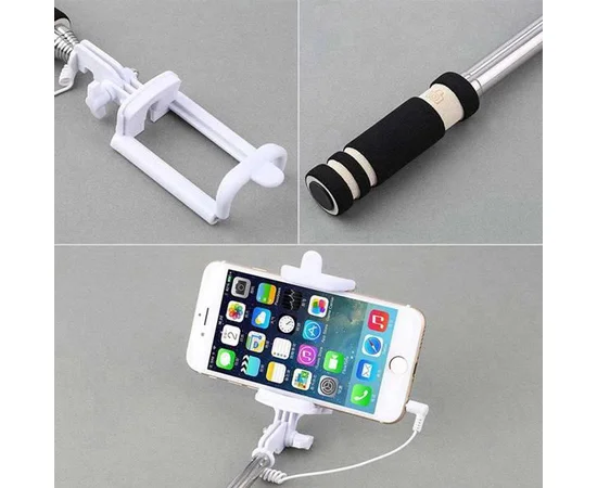 Компактний чорний монопод для "Селфі" 14-48 см