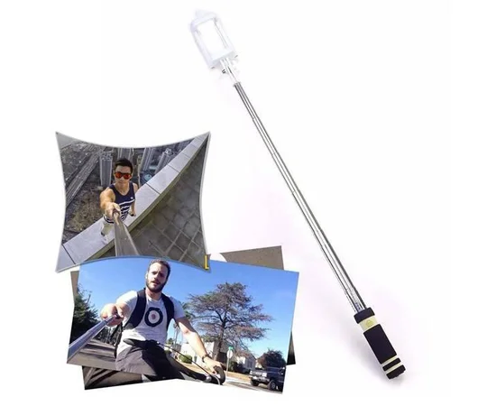 Компактний чорний монопод для "Селфі" 14-48 см