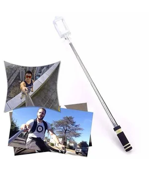 Компактный черный монопод для "селфи" 14-48 см Компактный черный монопод для "селфи" 14-48 см